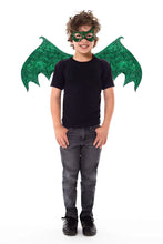 Load image into Gallery viewer, Green Dragon Wings & Mask