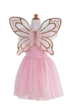 Load image into Gallery viewer, Gold Butterfly Dress w/ Wings 5-7