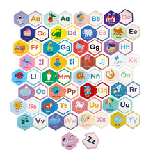 Load image into Gallery viewer, Alphabet Hexagon Puzzle Pairs