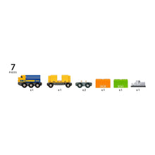 Load image into Gallery viewer, Three Wagon Cargo Train