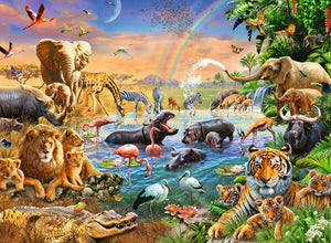 Savannah Jungle Waterhole 100pc