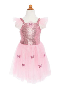 Pink Sequins Butterfly Dress & Wings 5-7