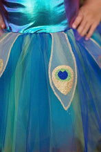 Load image into Gallery viewer, Pretty Peacock Dress &amp; Headband Size 5-6