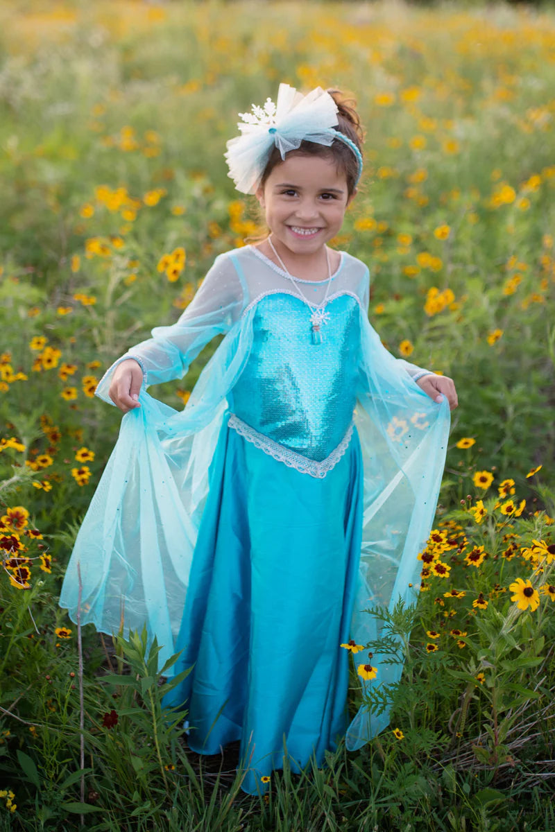 Ice Queen Dress with Cape Size 5-6