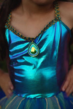 Load image into Gallery viewer, Pretty Peacock Dress &amp; Headband Size 5-6