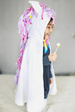 Load image into Gallery viewer, White Unicorn Toddler Cape 2-3T