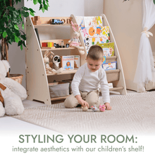 Load image into Gallery viewer, 2in1 Montessori Shelf for Books and Toys
