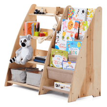 Load image into Gallery viewer, 2in1 Montessori Shelf for Books and Toys