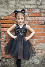 Load image into Gallery viewer, Black Cat Dress &amp; Headband Size 5-6