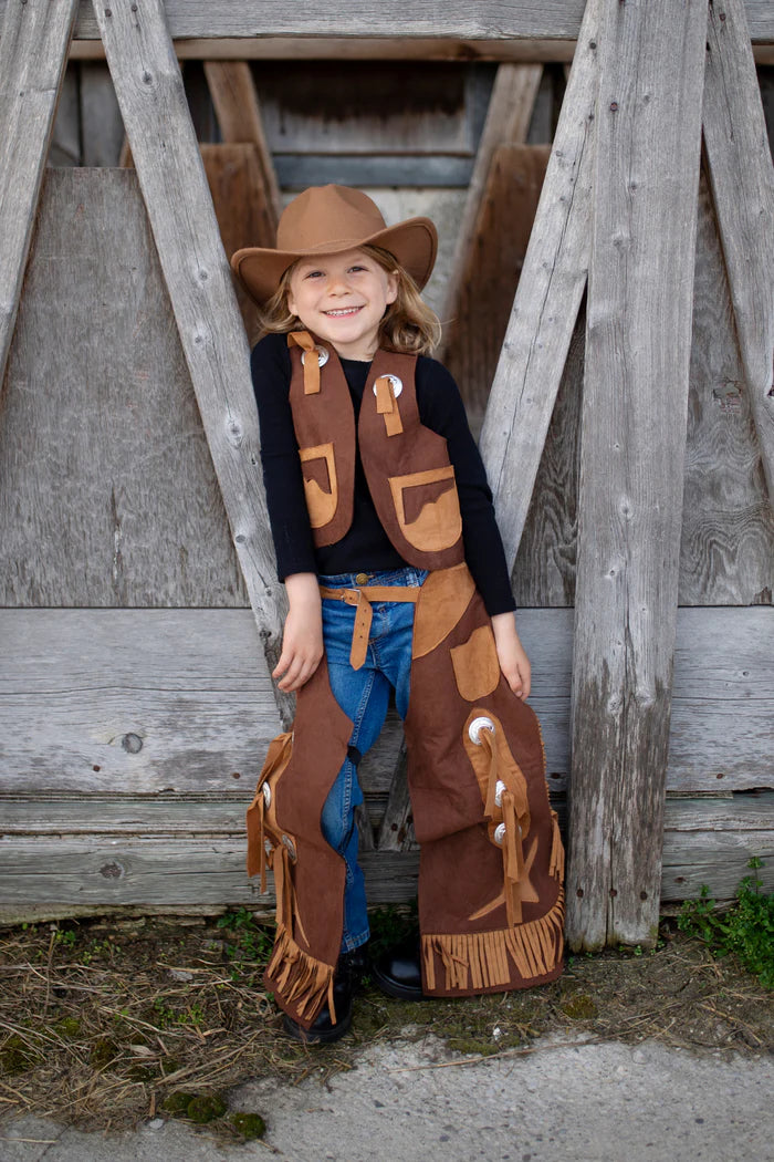 Brown Cowboy Vest & Chaps 7/8