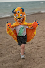 Load image into Gallery viewer, Orange Giggle the Monster Cape 4-6