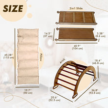 Load image into Gallery viewer, 3in1 Montessori Climbing Set: Climbing Arch + Slide Board + Cushion – Chocolate