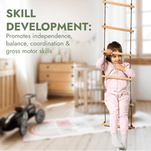 Load image into Gallery viewer, 3in1 Swing &amp; Climbing Set: Rope Ladder, Gym Rings &amp; Disc Swing