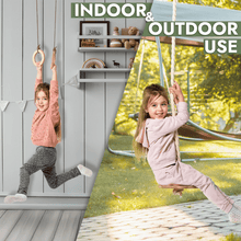 Load image into Gallery viewer, 3in1 Swing &amp; Climbing Set: Rope Ladder, Gym Rings &amp; Disc Swing