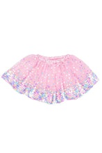 Load image into Gallery viewer, Neon Pink Party Fun Sequins Skirt 4-6