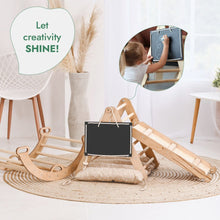 Load image into Gallery viewer, 4in1 Montessori Climbing Set: Triangle Ladder + Climbing Arch + Slide Board + Cushion (1-3 y.o)