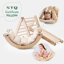 Load image into Gallery viewer, 4in1 Montessori Climbing Set: Triangle Ladder + Climbing Arch + Slide Board + Cushion (1-3 y.o)