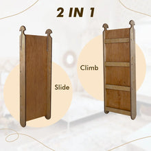 Load image into Gallery viewer, 5in1 Montessori Climbing Set: Triangle Ladder, Climbing Arch, Slide, Net &amp; Cushion – Chocolate