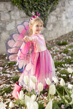 Load image into Gallery viewer, Pink Butterfly Twirl Dress with Wings S:3-4