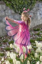 Load image into Gallery viewer, Pink Butterfly Twirl Dress with Wings S:3-4