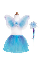 Load image into Gallery viewer, Blue Fancy Flutter Skirt, Wings &amp; Wand Size 4-7