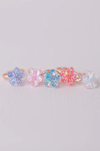 Load image into Gallery viewer, Boutique Shimmer Flower Rings 5pc