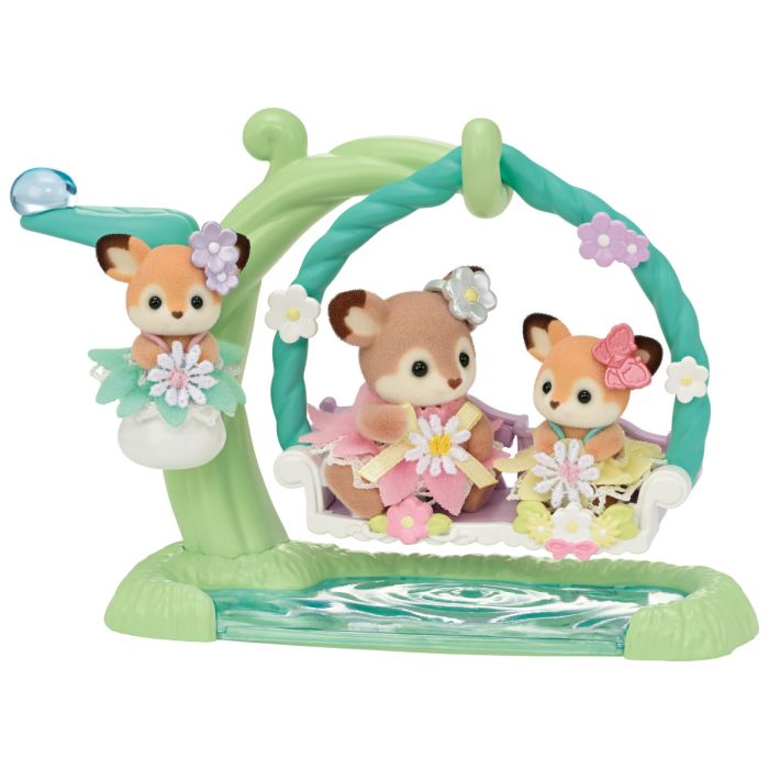 Deer  Babies Floral Swing Set