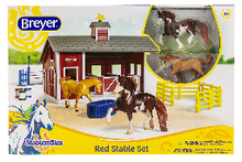Load image into Gallery viewer, Red Stable Playset