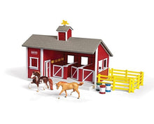 Load image into Gallery viewer, Red Stable Playset