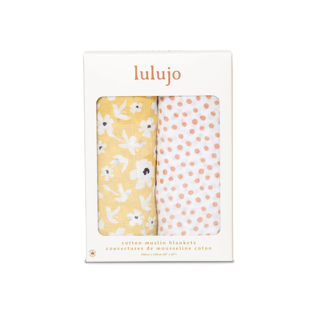 Wildflower/Dots Swaddles
