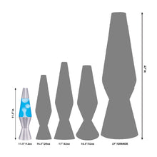 Load image into Gallery viewer, White, Blue, Silver 11.5” Lava Lamp