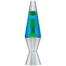 Load image into Gallery viewer, Green, Blue Silver 14.5” Lava Lamp