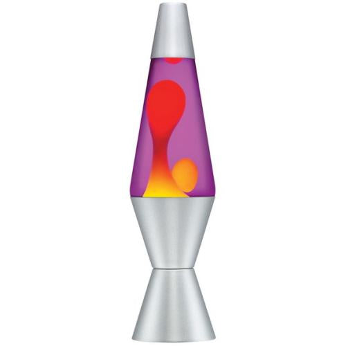 Yellow, Purple, Silver 14.5” Lava Lamp