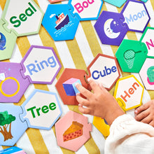 Load image into Gallery viewer, Simple Words Hexagon Pair Puzzle