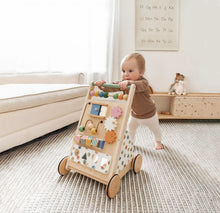 Load image into Gallery viewer, Tiny Land® Versatile Natural Wooden Baby Walker