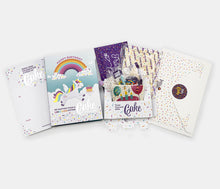 Load image into Gallery viewer, Unicorn Rainbow Vanilla Cake Card