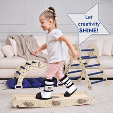 Load image into Gallery viewer, Apollo 4in1 Climbing Set:  Pikler Triangle, Arch, Slide Board, and Cushion for Little Toddlers Astronauts (1–3 Years)