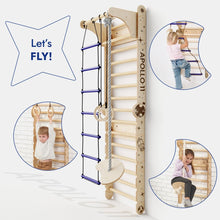 Load image into Gallery viewer, Apollo Swedish Wall / Climbing ladder for Little Austronauts + Moon swing Set + Slide Board