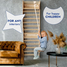 Load image into Gallery viewer, Apollo Swedish Wall / Climbing ladder for Little Austronauts + Moon swing Set + Slide Board