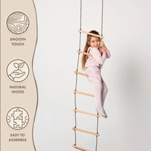 Load image into Gallery viewer, Climbing rope ladder for kids 3-9 y.o.