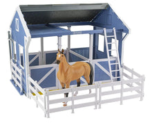 Load image into Gallery viewer, Deluxe Country Stable w Horse &amp; Wash Stall