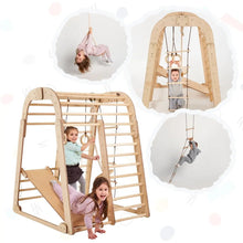 Load image into Gallery viewer, Indoor Wooden Playground for Children - 6in1 Playground + Swings Set + Slide Board
