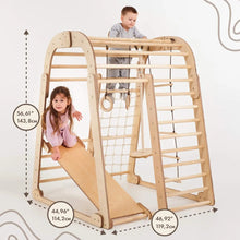 Load image into Gallery viewer, Indoor Wooden Playground for Children - 6in1 Playground + Swings Set + Slide Board