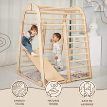 Load image into Gallery viewer, Indoor Wooden Playground for Children - 6in1 Playground + Swings Set + Slide Board