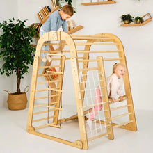 Load image into Gallery viewer, Indoor Wooden Playground for Children - 6in1 Playground + Swings Set + Slide Board
