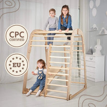 Load image into Gallery viewer, Indoor Wooden Playground for Children - 6in1 Playground + Swings Set + Slide Board