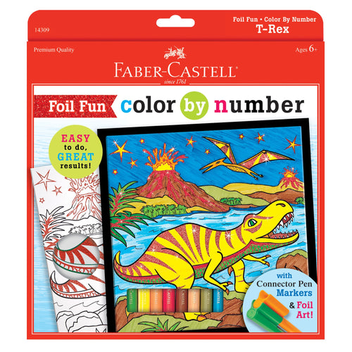 Foil Fun Color by Number T-Rex