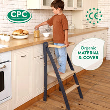 Load image into Gallery viewer, Toddler Tower: Step stool for Kids - Graphite