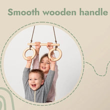 Load image into Gallery viewer, Trapeze swing bar with rings