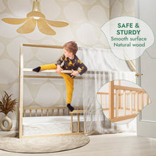 Load image into Gallery viewer, Twin Size Montessori House Bed for Kids with Fence